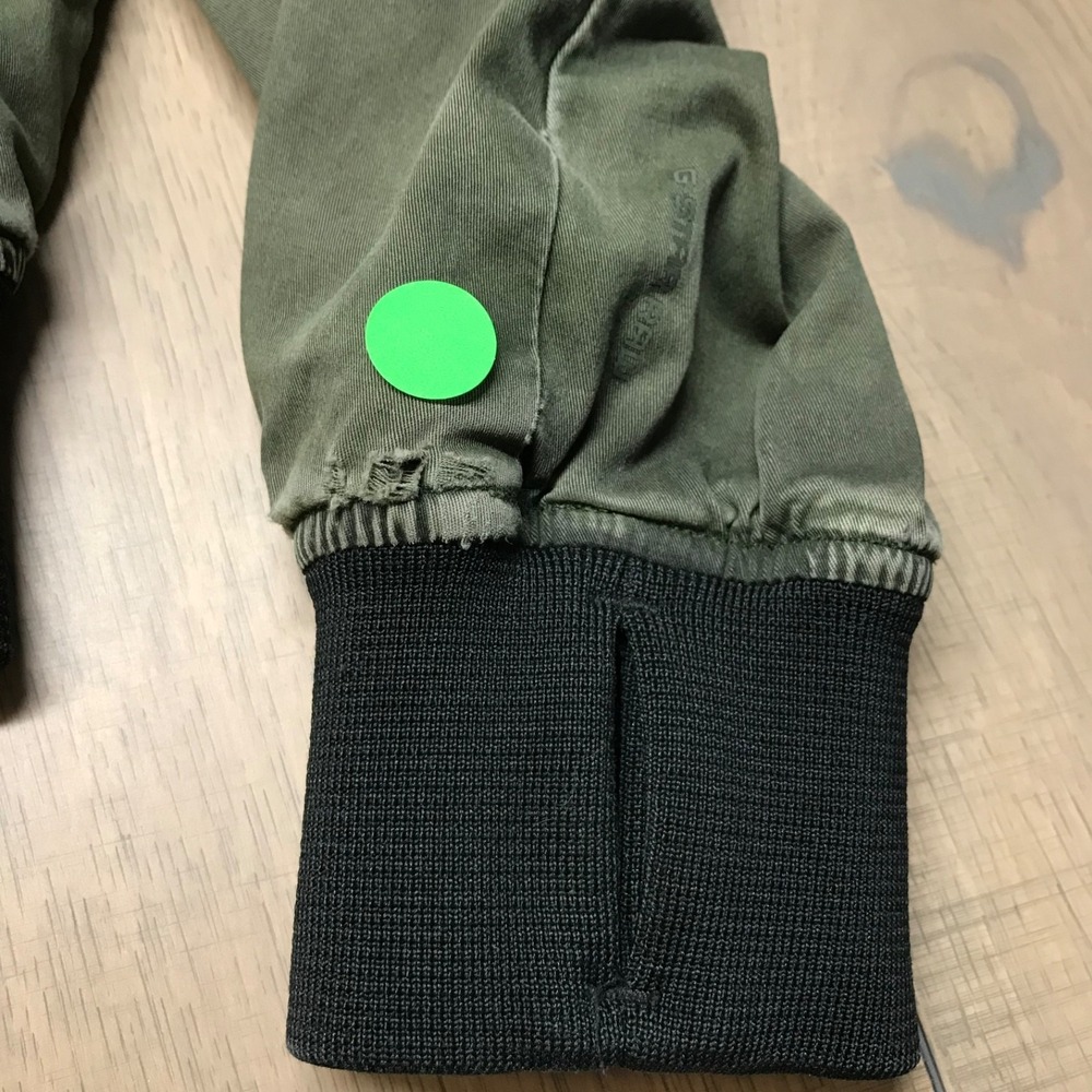G Star Raw Bomber Jacket Mens Size S Green Submarine HDD Military Hooded Patches - Picture 9 of 16